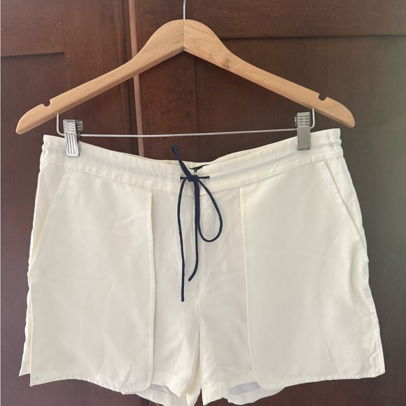 TIBI white drawstring silk shorts - Picture 1 of 4